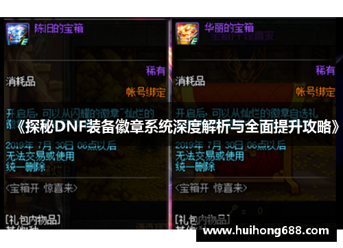 《探秘DNF装备徽章系统深度解析与全面提升攻略》